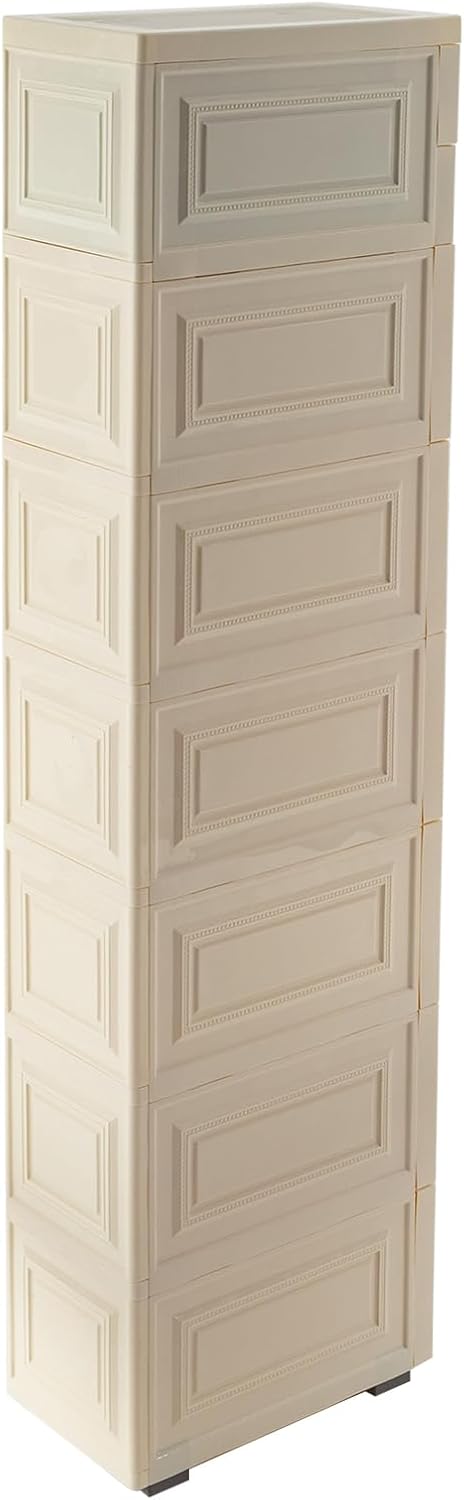 8 Drawer Narrow Storage Cabinet with Pull Handles I7315