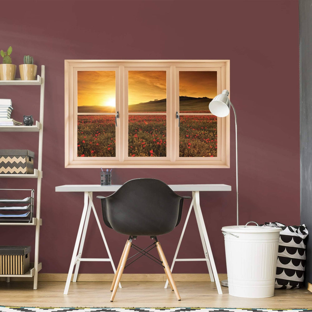 Poppy Field at Sunset Wall Decal S53551