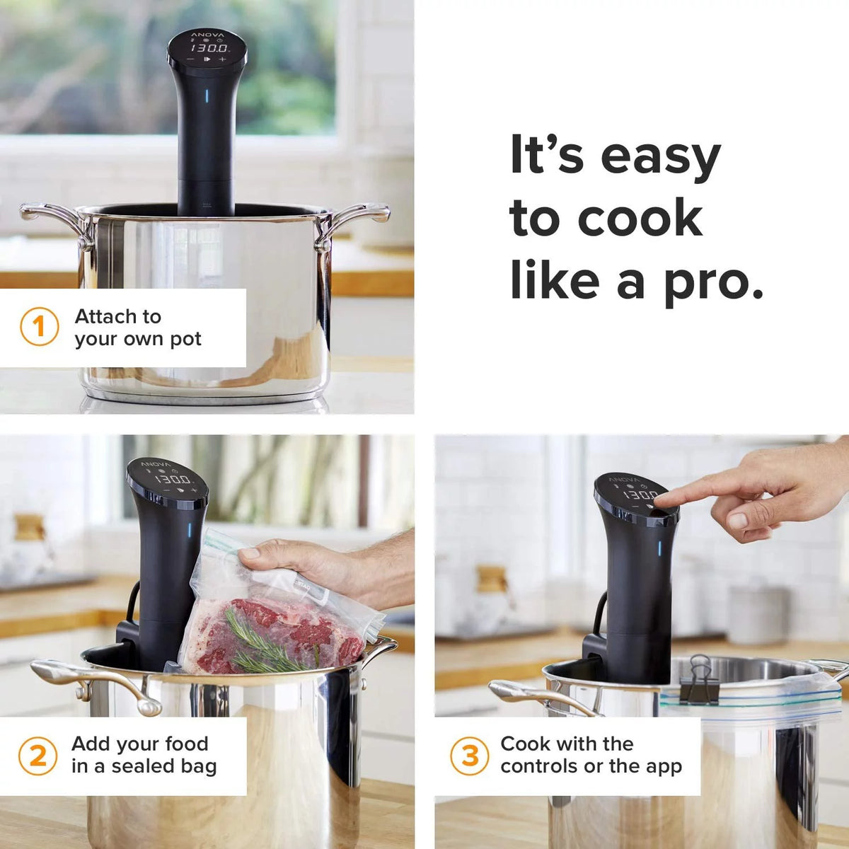 Black Sous Vide Precision Cooker C361055