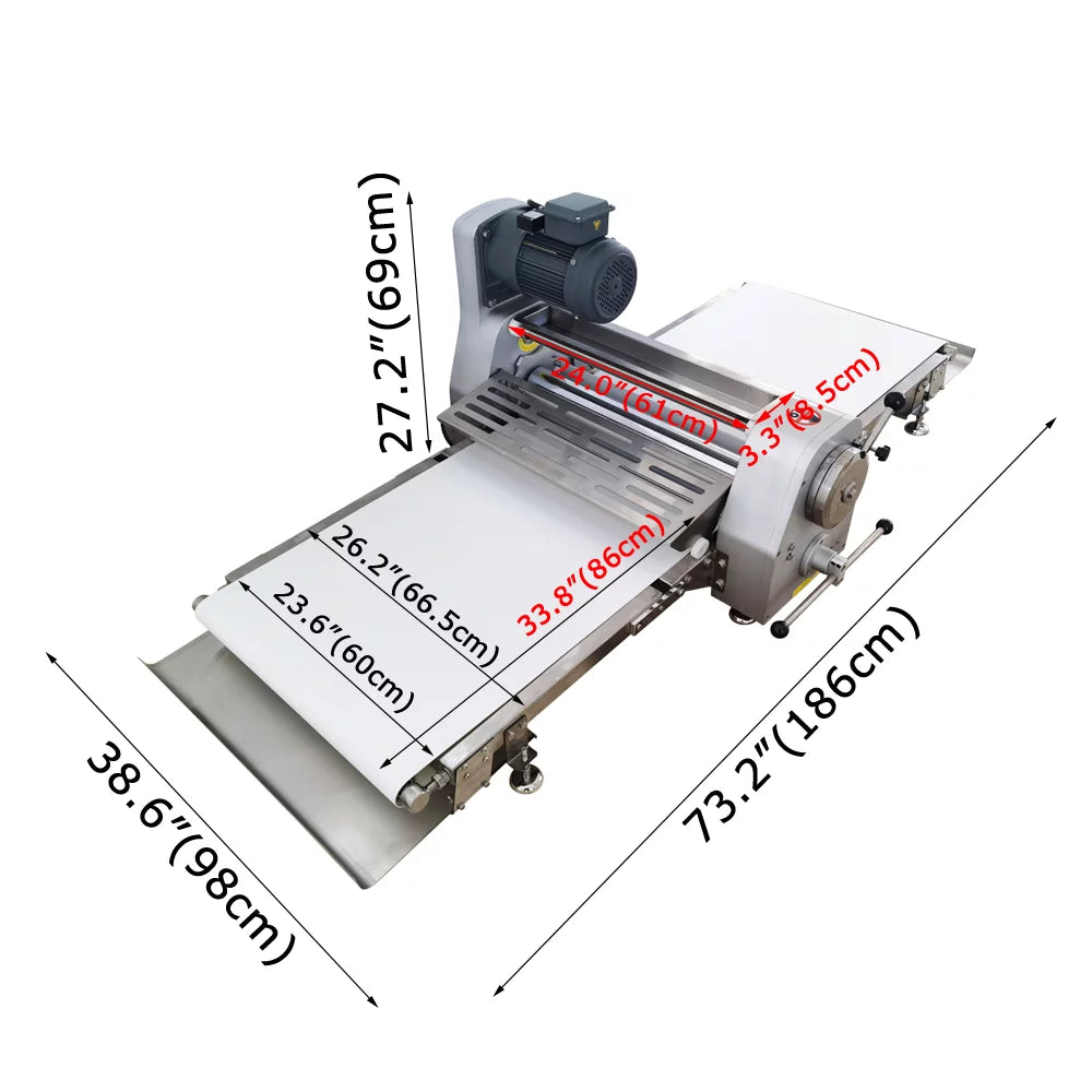Commercial Continuous Croissant Dough Sheeter Stainless Steel P1891