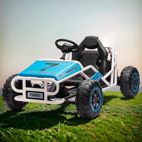 Blue Electric Go Kart with Metal Frame S73322