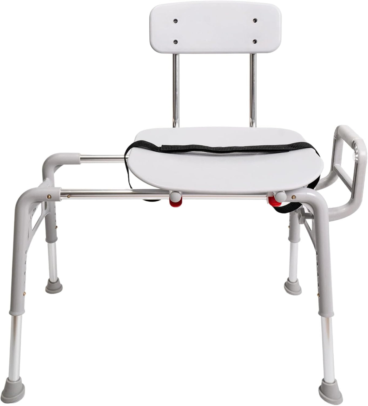 Sliding Transfer Bench & Tub Shower Chair with Interchangeable Arm Rest, Height Adjustable, High Weight Capacity up to 350 LBs J87879