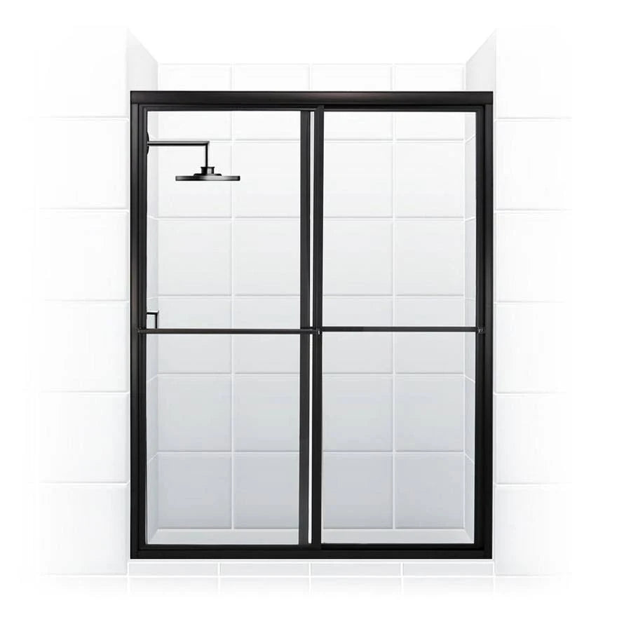 42 inch x 70 inch Framed Sliding Shower Door, Black V875
