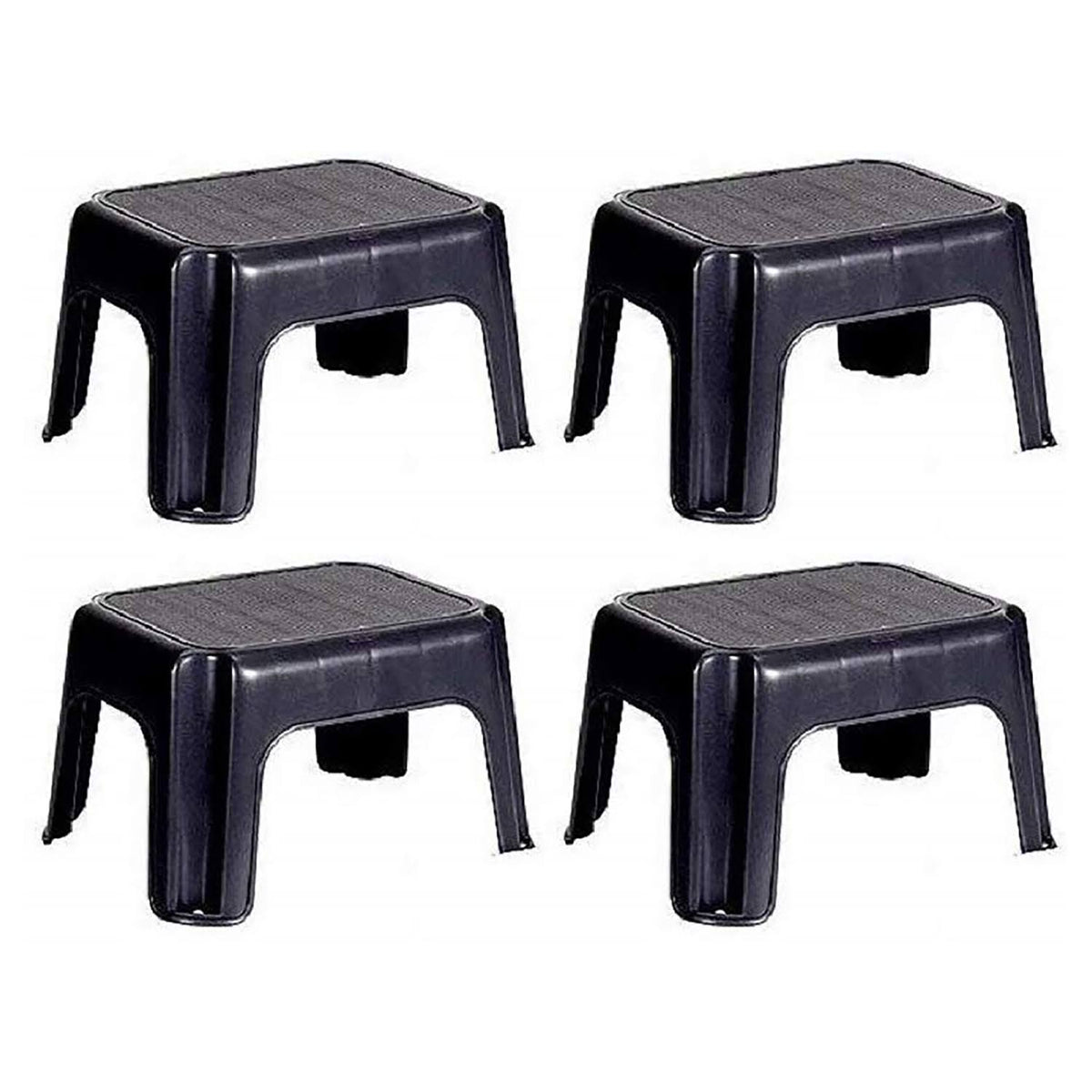 Black Plastic Step Stool (4 Pack) X40266