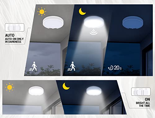 2 Pack Rechargeable Battery Powered LED Ceiling Light B4716