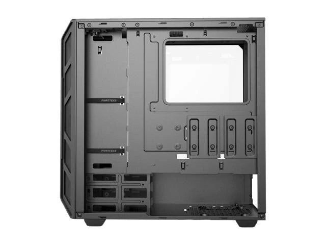 Black Compact EATX Mid-Tower Case with Tempered Glass and Digital RGB I899690