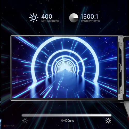 16inch Triple Portable Monitor Aluminum Alloy 1200P with HDMI & USB-C Ports R781