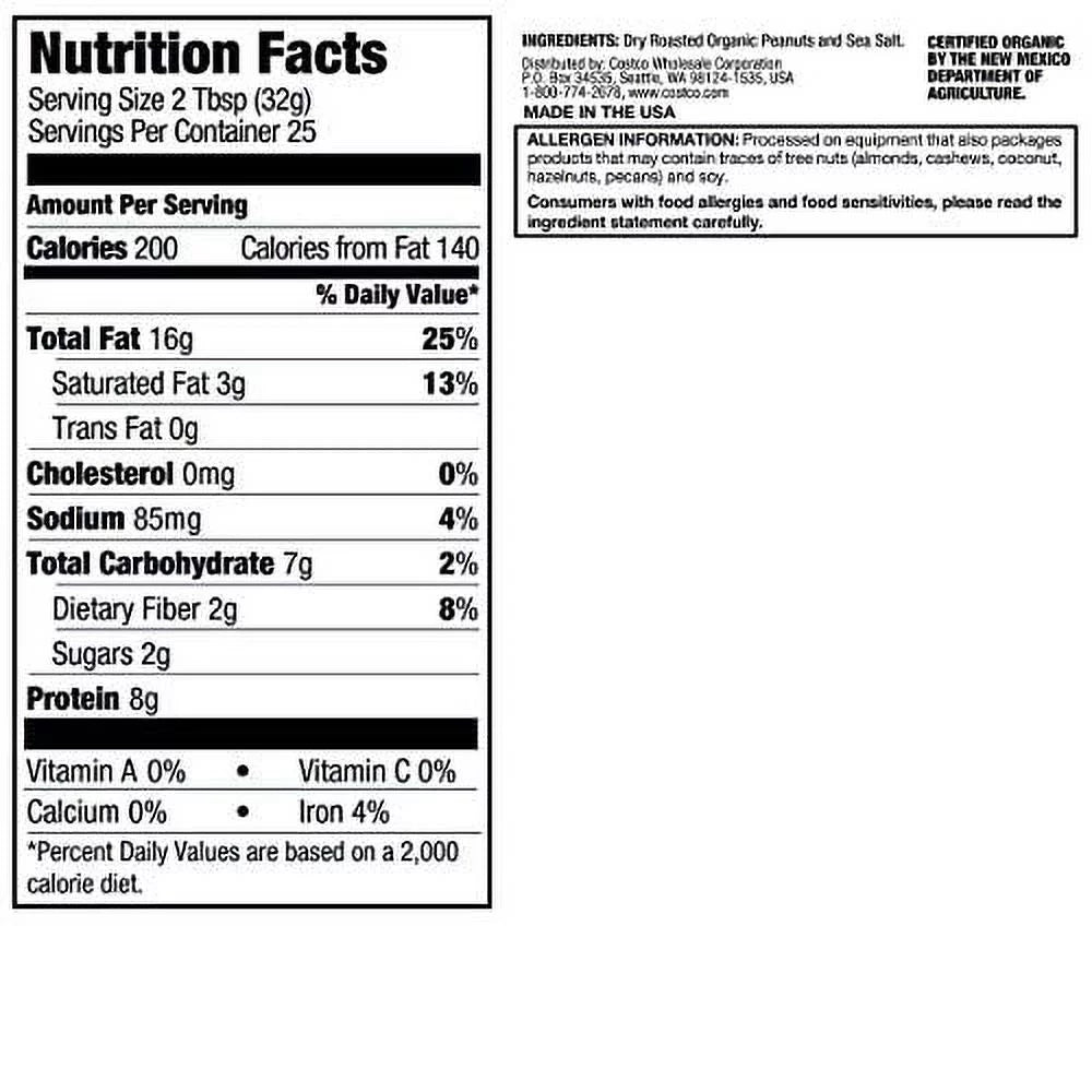 Organic Creamy Peanut Butter 28 Ounce 2 Pack R459691