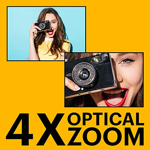 16MP Digital Camera with 4X Optical Zoom 27mm Wide Angle and 2.7" LCD Screen (Black) Z133