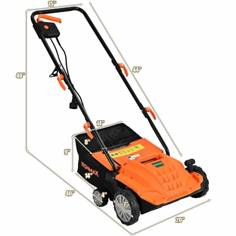 Corded Electric Lawn Mower Scarifier and Dethatcher U469915