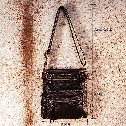 Soft Washed Leather Crossbody Shoulder Bag O550147