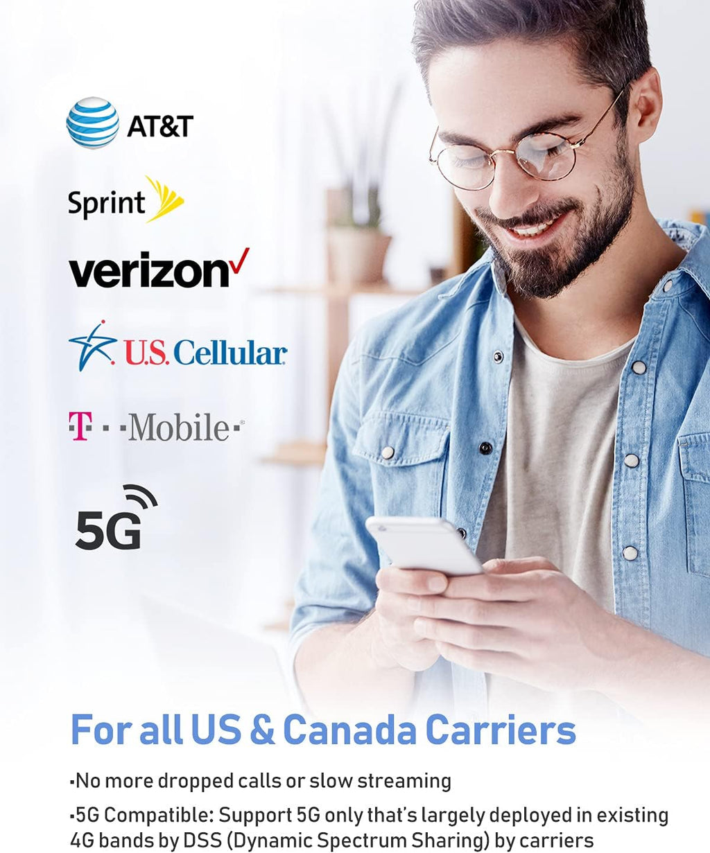 Cell Phone Signal Booster, 3,000 Sq. Ft, 5G/4G LTE W902