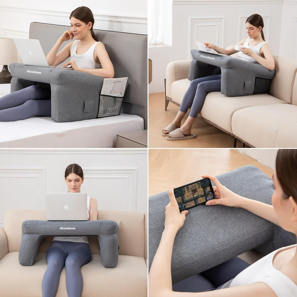 Inflatable Bed Rest Pillow with Lap Desk G1472