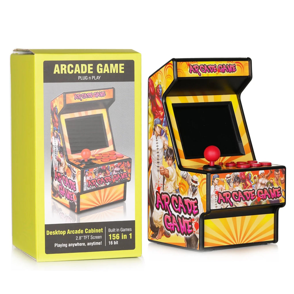 Retro Mini Arcade Machine Handheld Game Console with 156 Classic Video Games 2.8 Inch Color Display Orange E52413