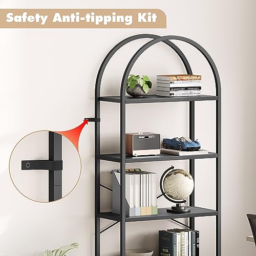 5 Tier Tall Wood Bookcase Z87247