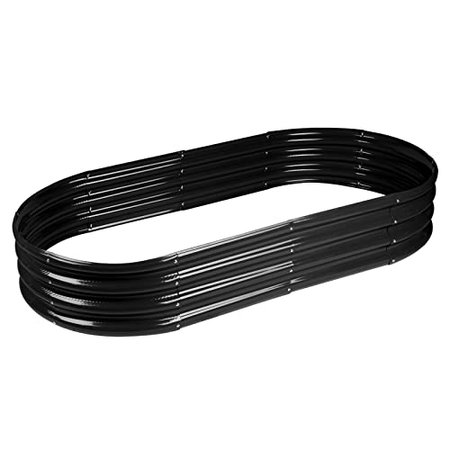 5ft Oval Galvanized Metal Raised Garden Bed Planter L54370