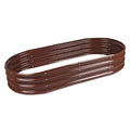 5ft Oval Galvanized Metal Raised Garden Bed Planter L54370