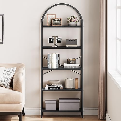 5 Tier Tall Wood Bookcase Z87247