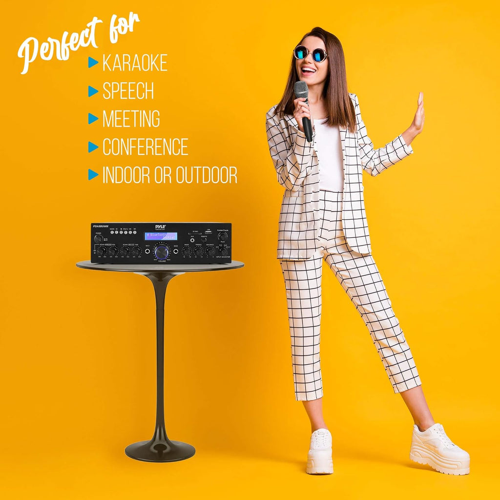 200W Dual Channel Wireless Microphone Power Amplifier System C221076