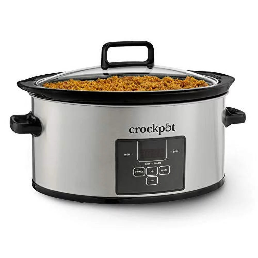 6-Quart Programmable Slow Cooker, Stainless Steel N6235