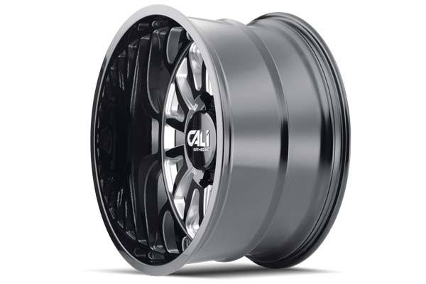 24x14 Gloss Black Milled Spokes Wheel V894