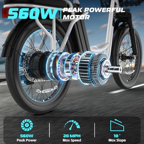 1200W Electric Scooter with Seat, 20" Fat Tire, 48V Removable Battery F4707