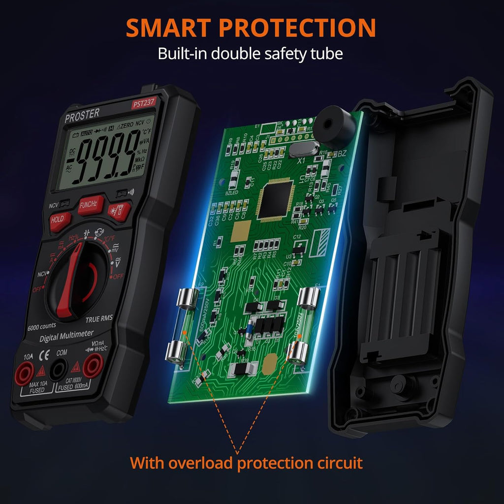 6000 Counts TRMS Auto Range Digital Multimeter S2514