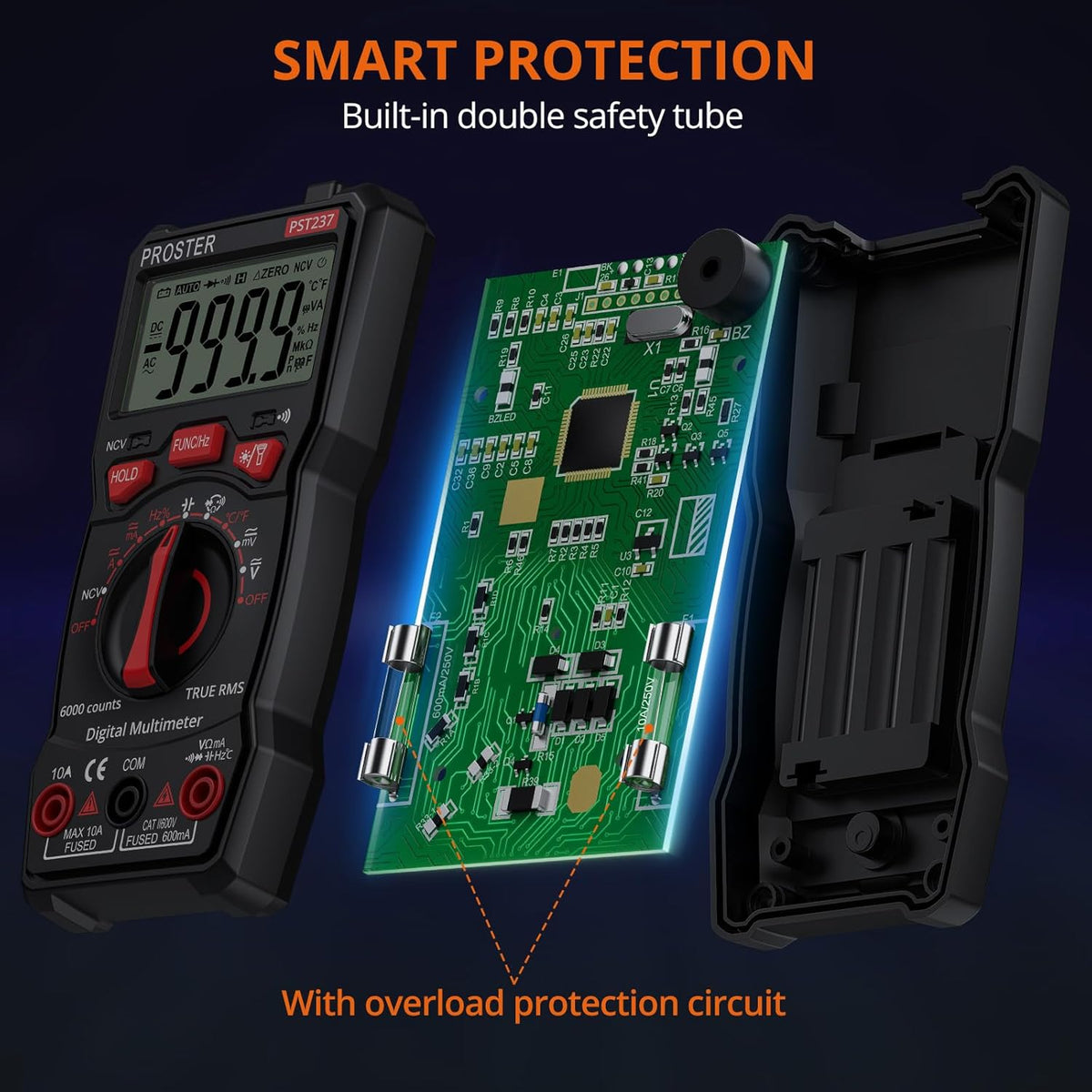 6000 Counts TRMS Auto Range Digital Multimeter S2514