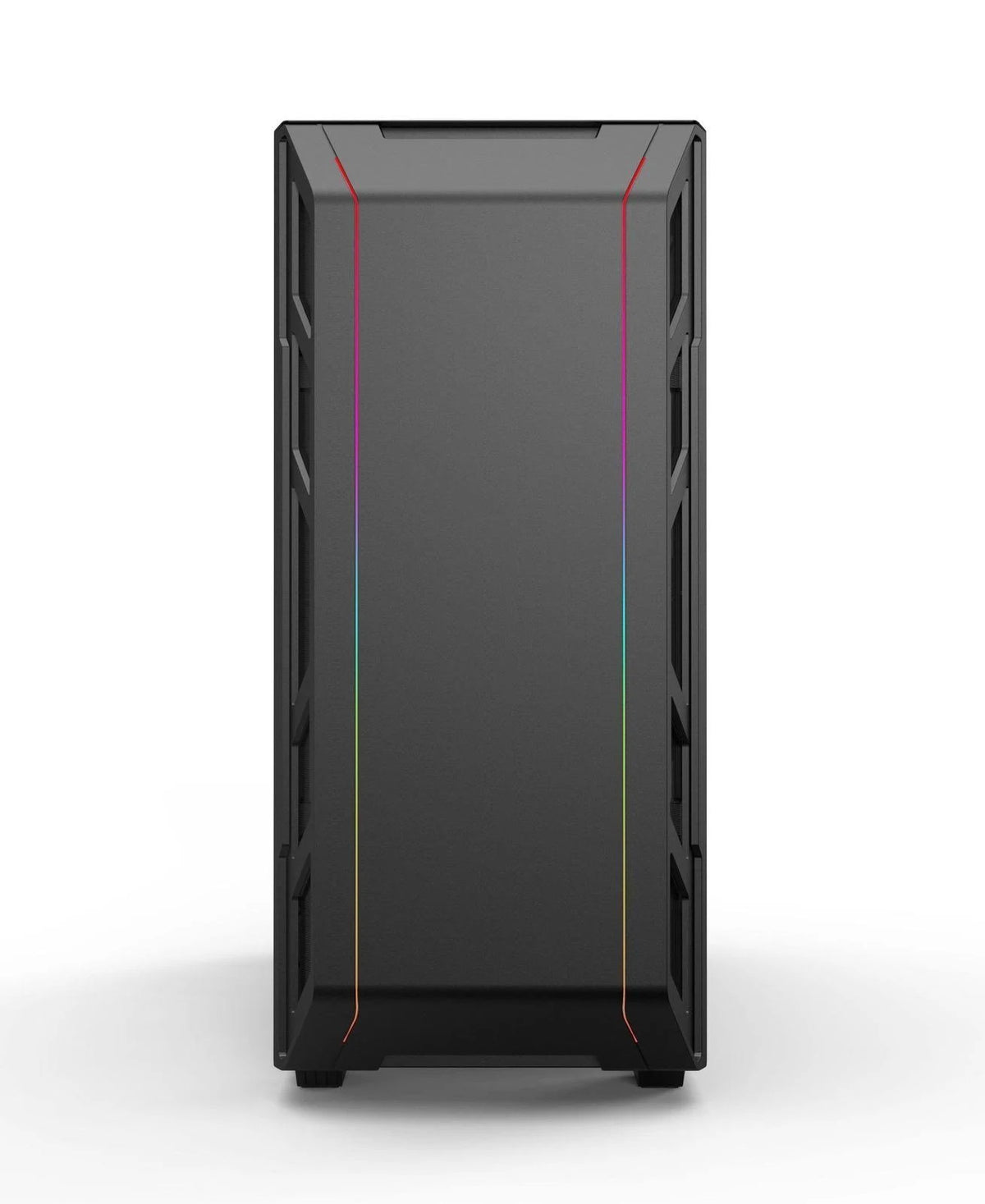 Black Compact EATX Mid-Tower Case with Tempered Glass and Digital RGB I899690