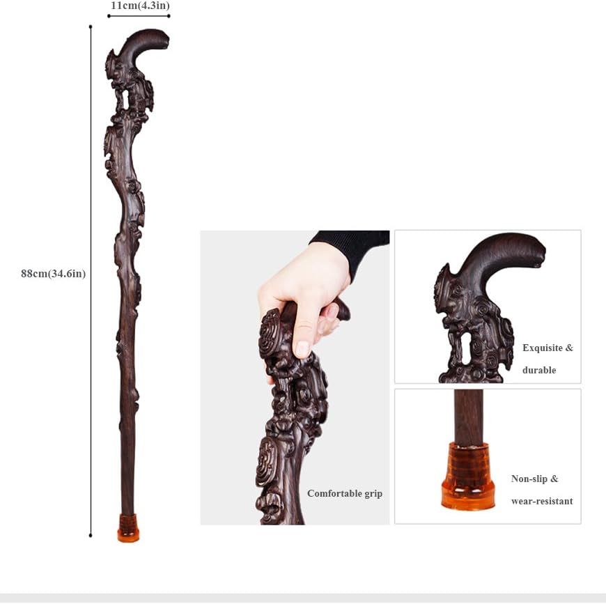 Wood Cane with Curved Handle J938734