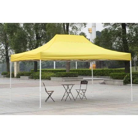 10 ft. W x 15 ft. D Steel Pop-Up Canopy, Yellow C78477