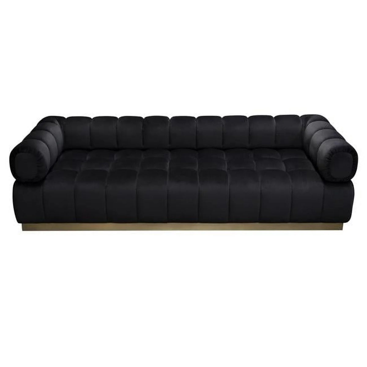Black Velvet Low Profile Sofa D37571