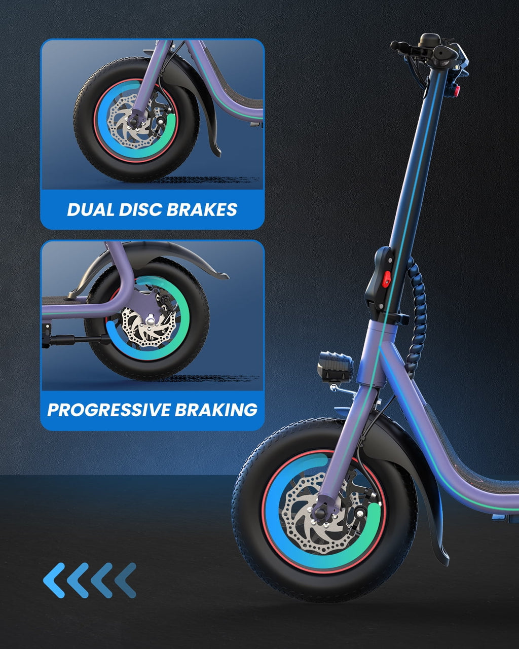 Electric Scooter with Seat, 450W Motor, 22 Miles Range, Folding, Black Q820