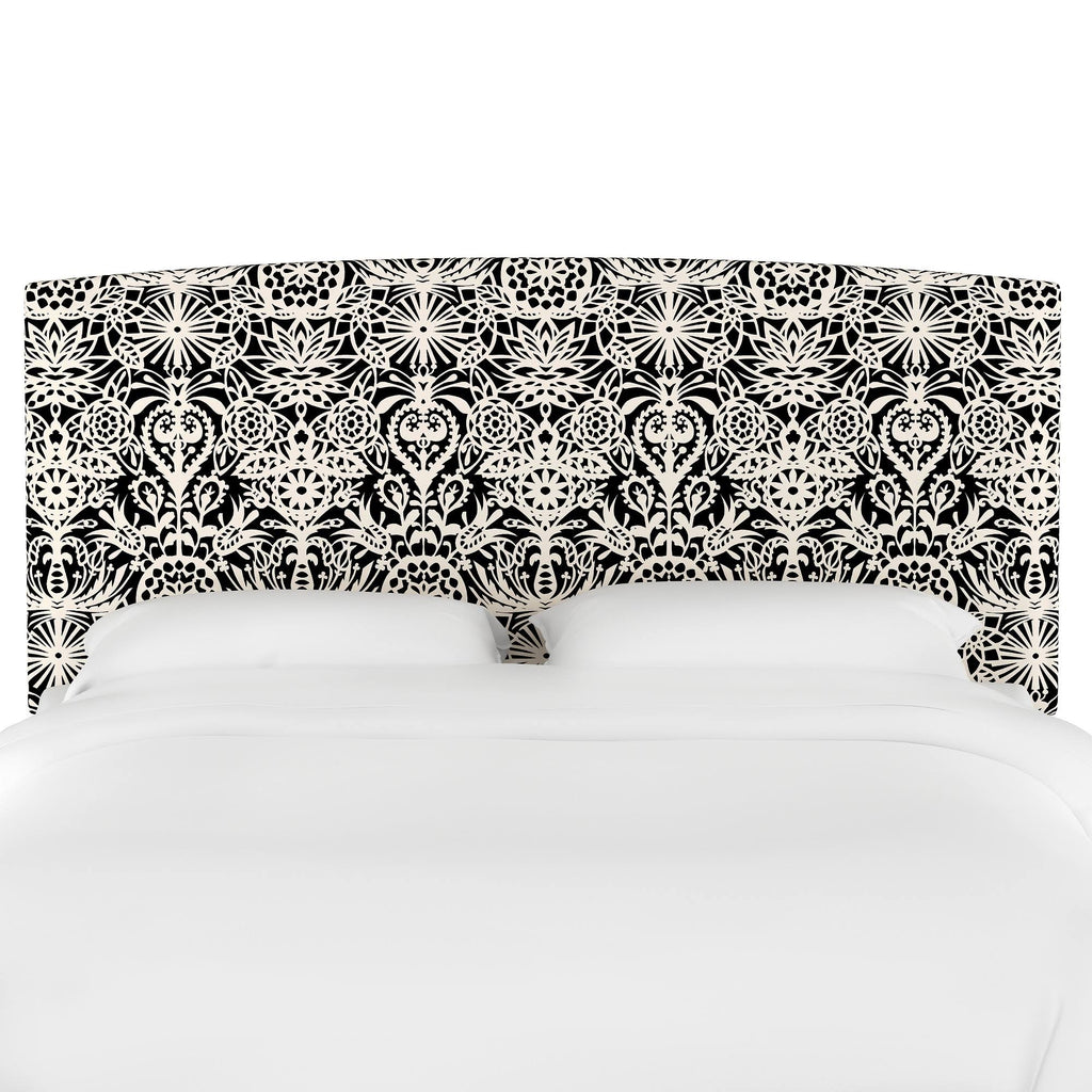 Upholstered Headboard Black White O123