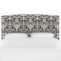 Upholstered Headboard Black White O123