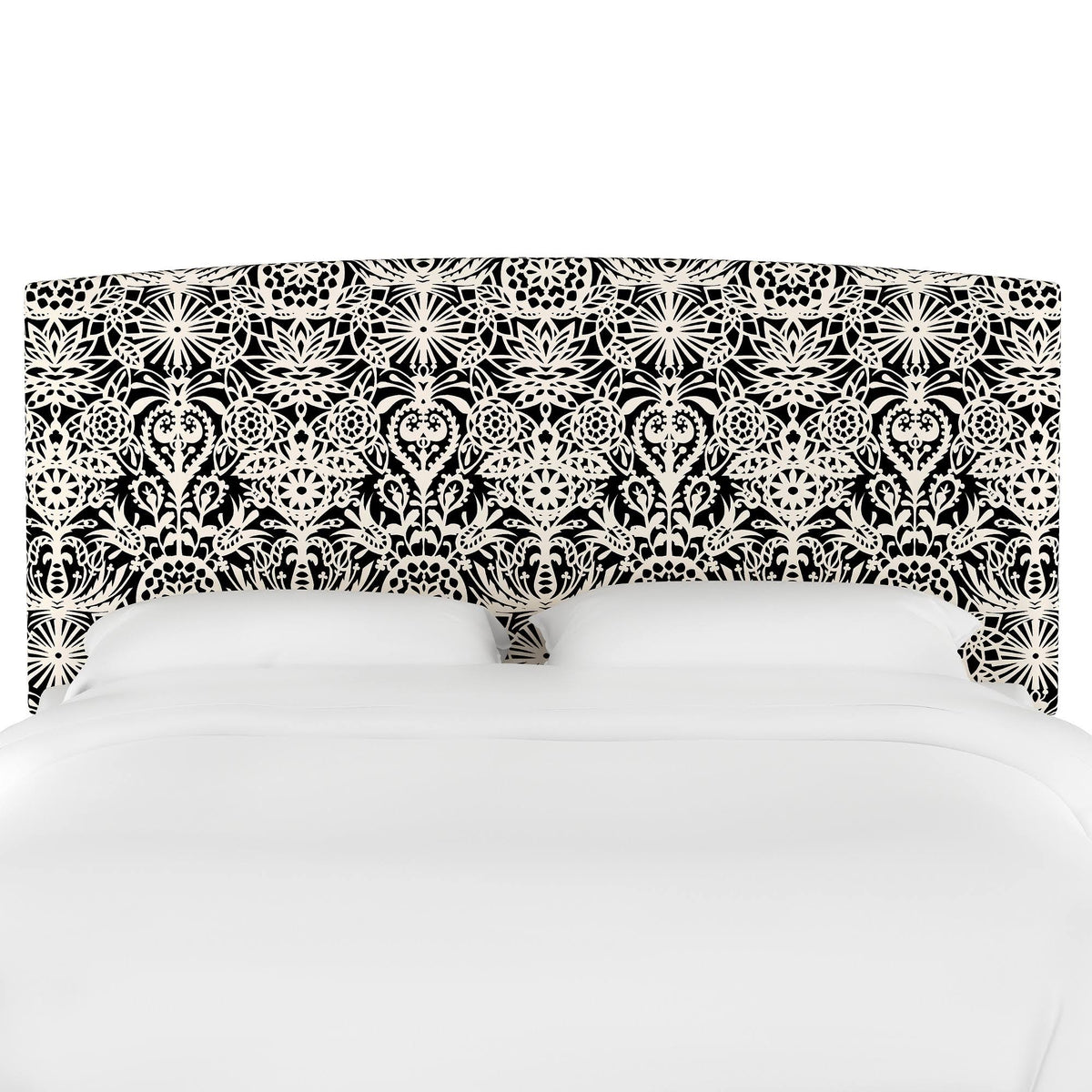 Upholstered Headboard Black White O123