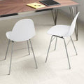 White Plastic Seat Waiting Room Chair with Metal Frame Q25013