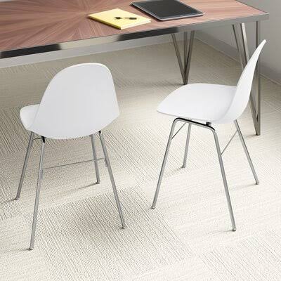 White Plastic Seat Waiting Room Chair with Metal Frame Q25013