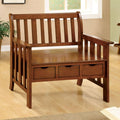 Mission-Style Bench with 3 Drawers J138