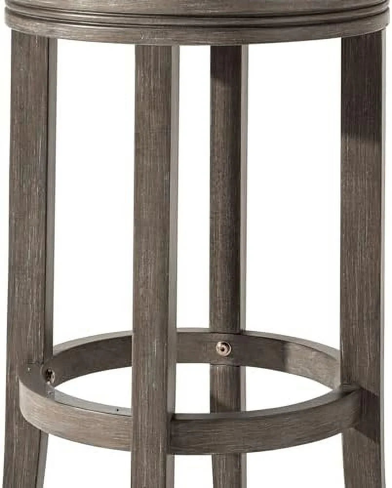 Eva Stool Weathered Oak Finish Vegan Leather O2228