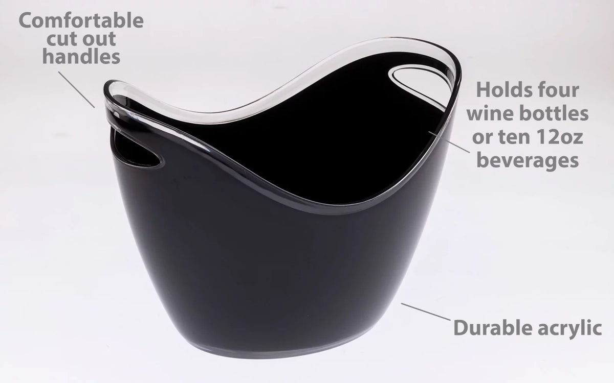 Black Plastic Ice Bucket 8 Liter P10843
