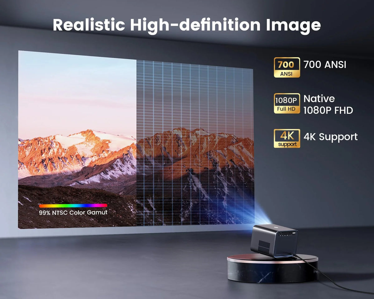 4K Wifi Bluetooth Projector with Auto Focus/Keystone A3888