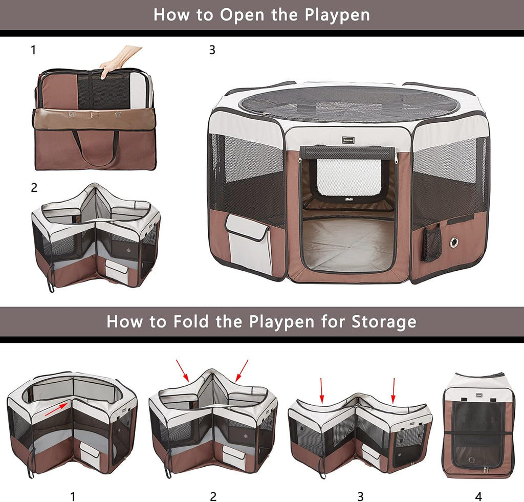 Portable Dog Playpen with Carrying Case I2642