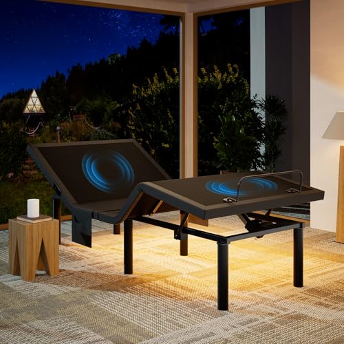Queen Adjustable Bed Frame with 10-inch Cooling Gel Memory Foam Mattress A2955
