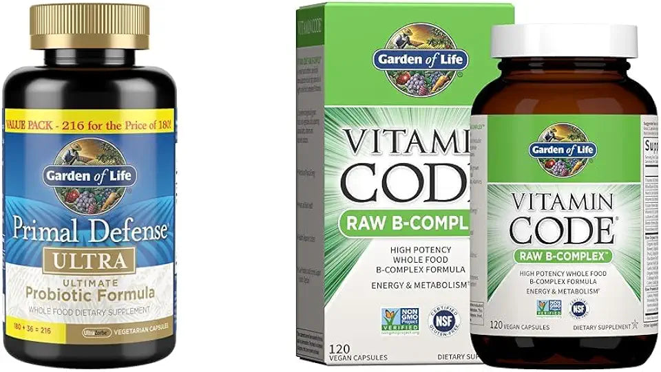 216 Capsules Probiotic & 120 Vegan Capsules B Complex T9761