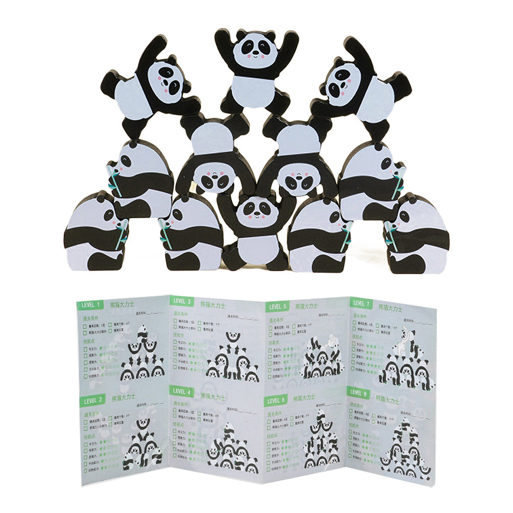 12Pcs Wooden Building Blocks Stacking Puzzle Toy N229