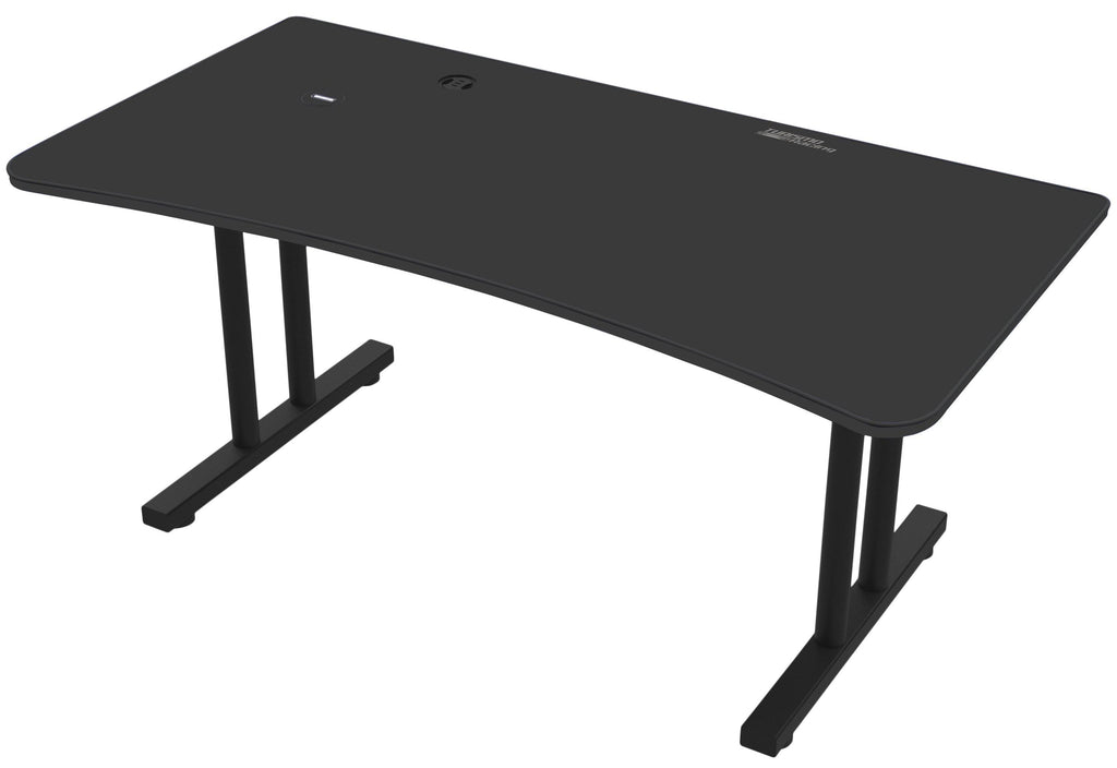 Black Gaming Desk with Infinity Mousepad and Built-in Cellphone Charger W542394