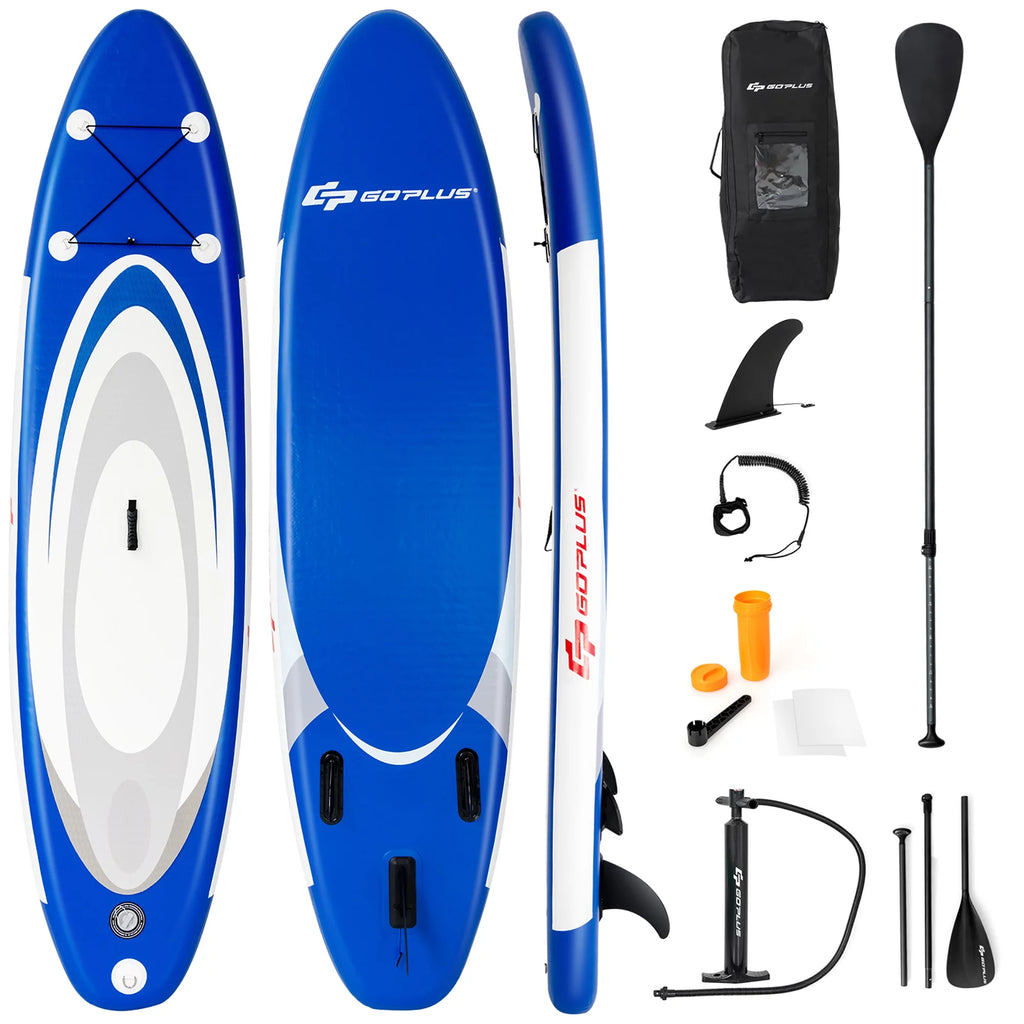 10' Inflatable Stand Up Paddle Board with Bag Paddle Pump E648313