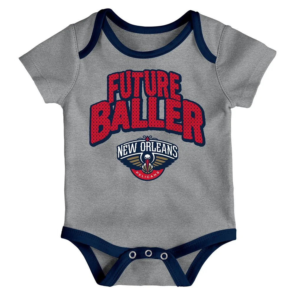 New Orleans Pelicans Infant Creeper Set 3 Pack S43883
