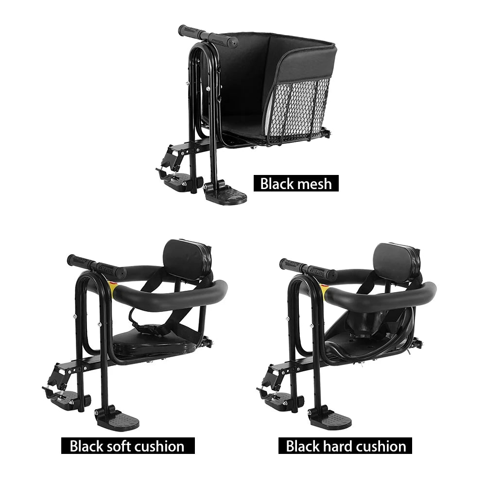 Front Seat Child Saddle with Pedals and Support for MTB Road Bike I702